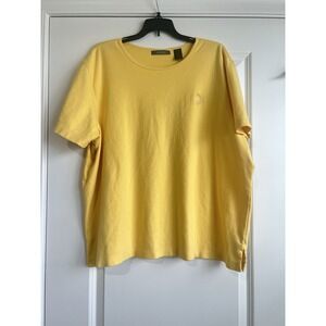 Liz Claiborne Women's Yellow Short Sleeve Top 3X